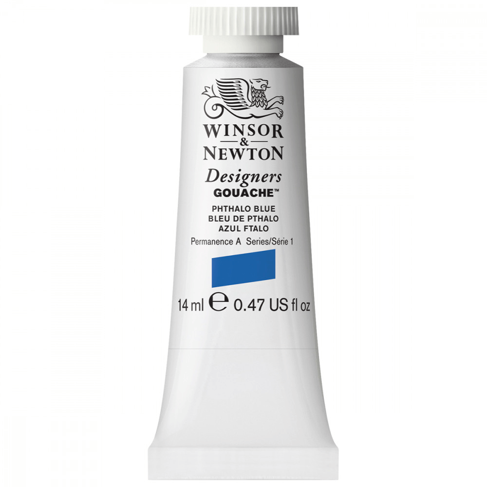 Tinta Guache Winsor & Newton Designers 14ml S1 514 Phthalo Blue